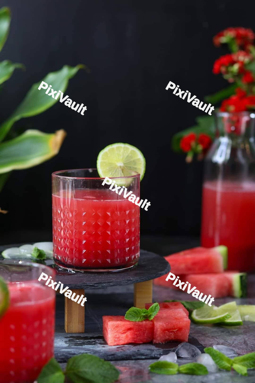 Glasses of Watermelon Juice